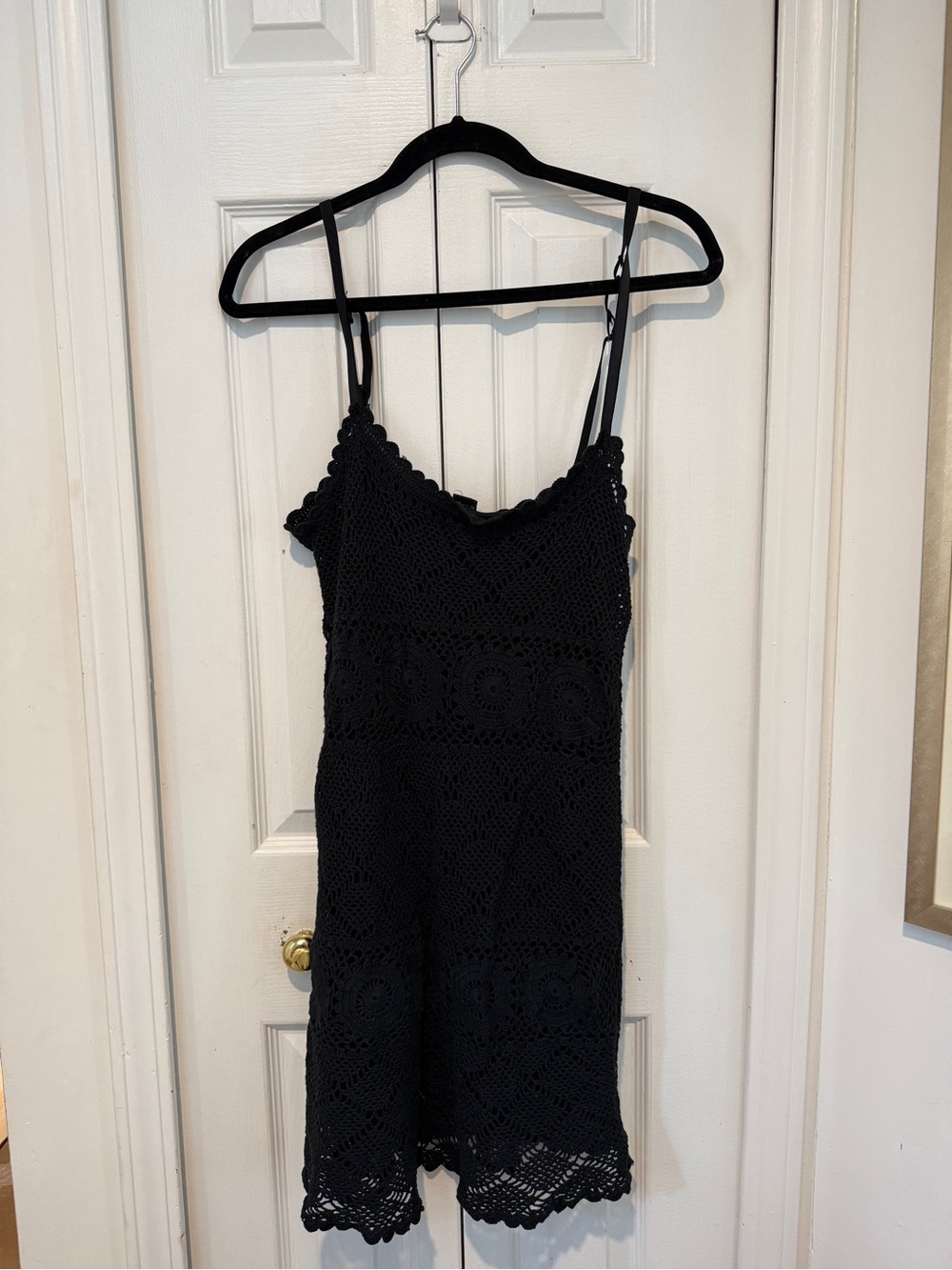 Athleta Black Crochet Dress